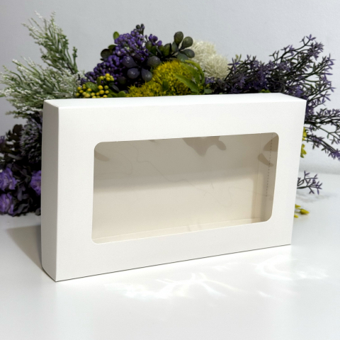 Cutie din carton alba cu fereastra 25cm x 15cm x 4cm [5]
