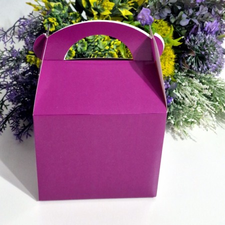 Cutie din carton mov cu maner [5]