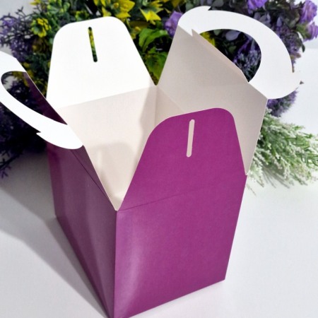 Cutie din carton mov cu maner [2]