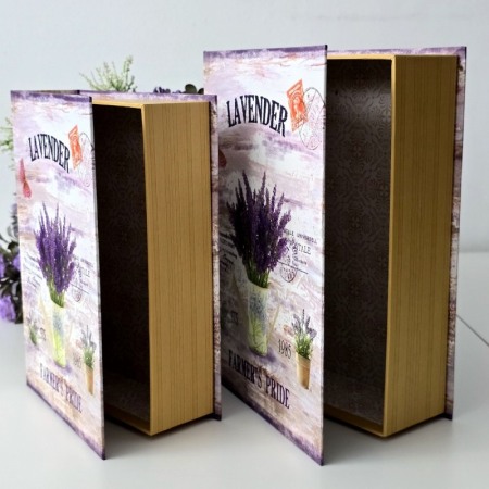 Cutie din carton tip carte model lavanda 28,5cm x 21,5cm x 8cm [2]