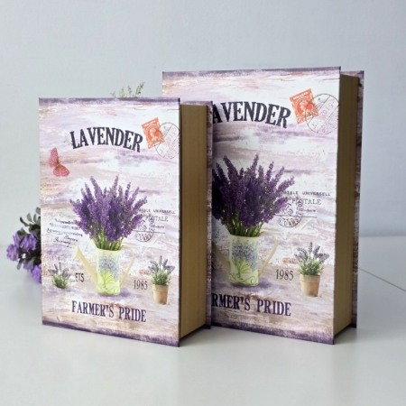 Cutie din carton tip carte model lavanda 28,5cm x 21,5cm x 8cm [8]