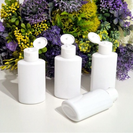 Flacoane albe 100 ml cu capac flip-top