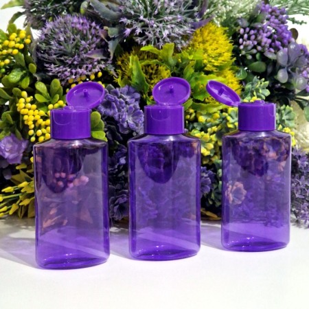 Flacoane mov 100 ml cu capac flip-top