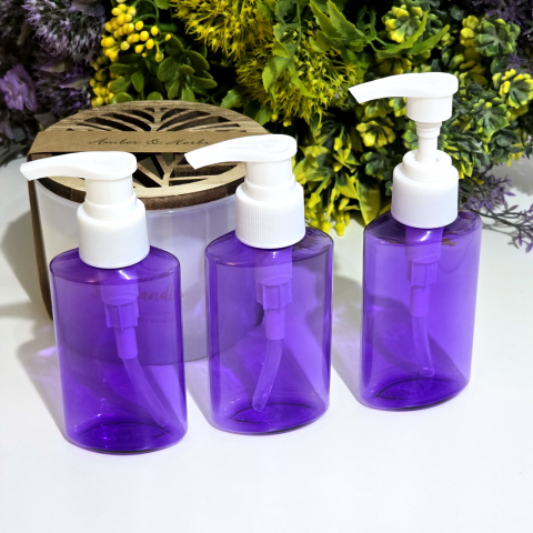 Flacon mov plat 100 ml cu pompa dozatoare [4]