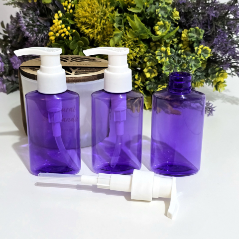 Flacon mov plat 100 ml cu pompa dozatoare [3]