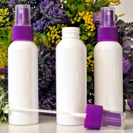 Flacon alb 100 ml cu pulverizator mov tip spray [1]