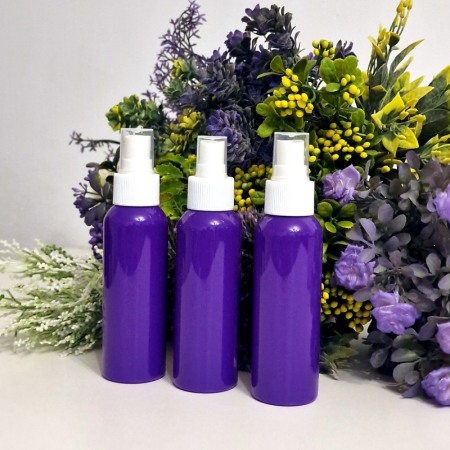 Flacon mov 100 ml cu pulverizator alb tip spray [3]