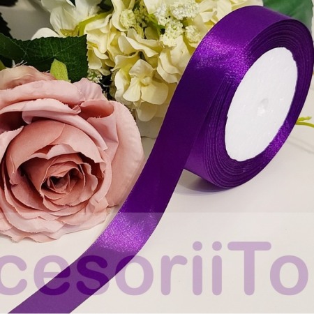 Panglici decorative - Panglica satin mov rola