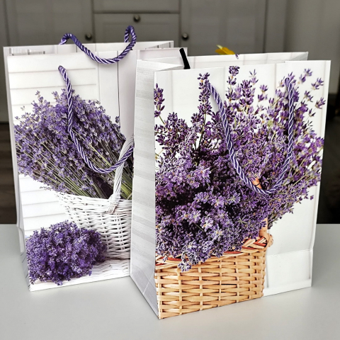 Pungi din carton model lavanda 24cm x 18cm [3]