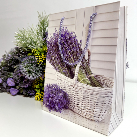 Pungi din carton model lavanda 24cm x 18cm [1]