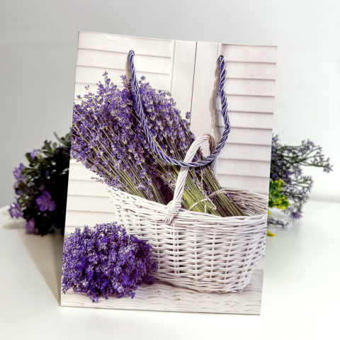 Pungi din carton model lavanda 24cm x 18cm [4]