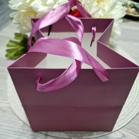 Pungi din carton mov 16cm x 16cm [3]