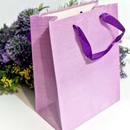 Pungi din carton mov 23cm x 18cm