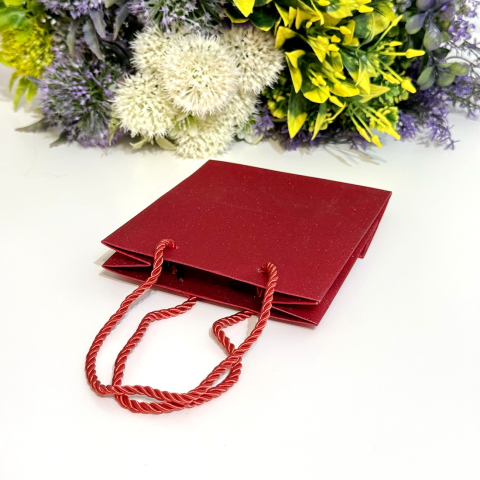 Pungi din carton rosu cu sclipici 24cm x 18cm [4]