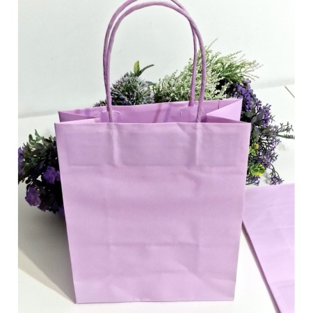 Pungi din hartie mov deschis pentru cadouri 25,5cm x 21cm [4]