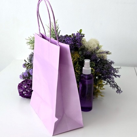 Pungi din hartie mov deschis pentru cadouri 25,5cm x 21cm [7]