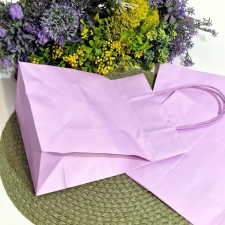 Pungi din hartie mov deschis pentru cadouri 25,5cm x 21cm [1]