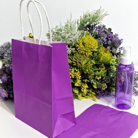 Pungi din hartie mov pentru cadouri 26cm x 19cm [3]