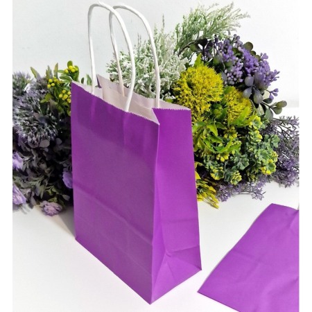Acasa - Pungi din hartie mov pentru cadouri 26cm x 19cm
