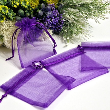 Saculeti din organza mov 12cm x 9cm [6]