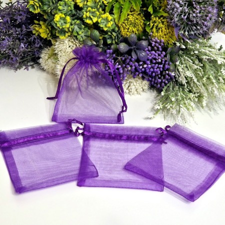 Saculeti din organza mov 12cm x 9cm [1]