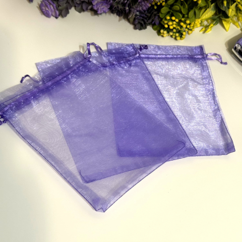 Saculeti din organza mov 18cm x 13cm [4]
