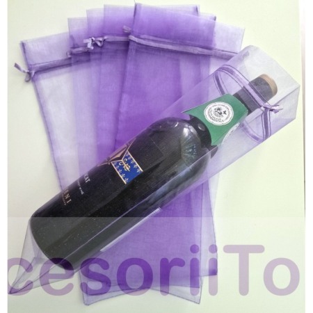 Saculeti din organza mov 33cm x 13.5cm [2]