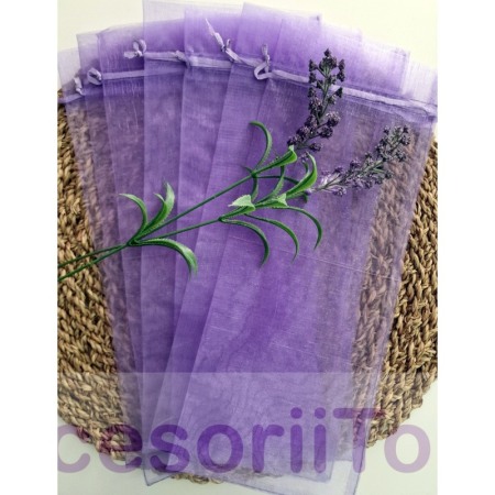 Saculeti din organza mov 33cm x 13.5cm