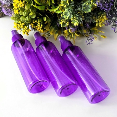 Flacoane cu pulverizator tip spray 200 ml - Set 100 flacoane mov 200 ml cu pulverizator tip spray