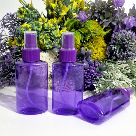 Set 100 flacoane mov plate 100 ml cu pulverizator mov tip spray [3]