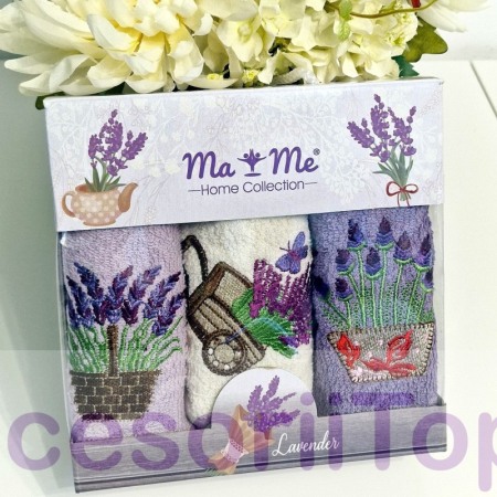 Set 3 prosoape model lavanda 50cm x 30cm [2]
