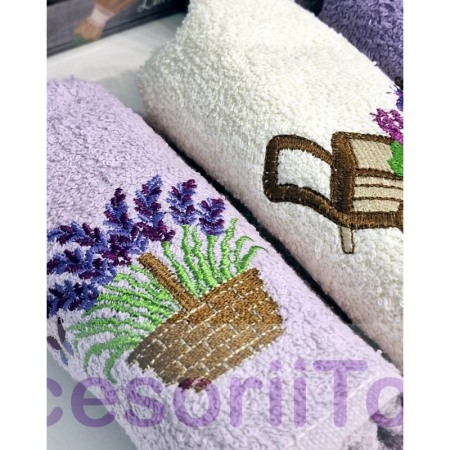 Set 3 prosoape model lavanda 50cm x 30cm [6]