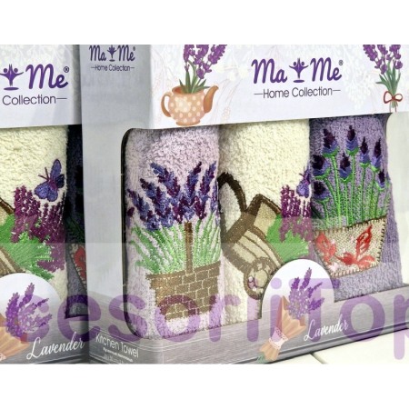 Set 3 prosoape model lavanda 50cm x 30cm [4]