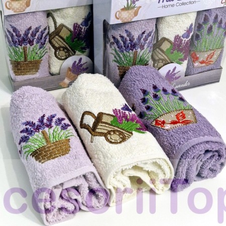 Set 3 prosoape model lavanda 50cm x 30cm [3]