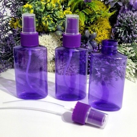 Set 50 flacoane mov plate 100 ml cu pulverizator mov tip spray [3]