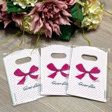 Acasa - Set 50 pungi din plastic albe model funda 15cm x 9cm