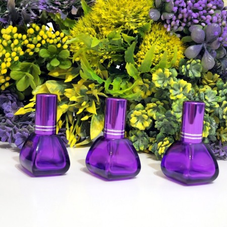 Sticluțe spray parfum - Sticlute din sticla mov 10 ml cu pulverizator pentru parfum
