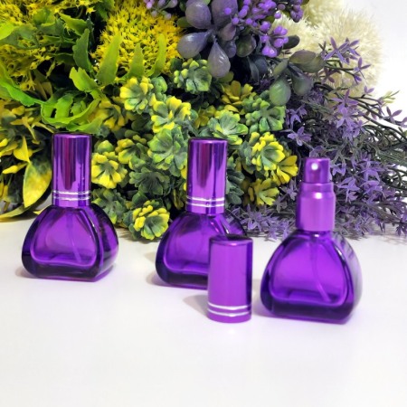 Sticlute din sticla mov 10 ml cu pulverizator pentru parfum [1]