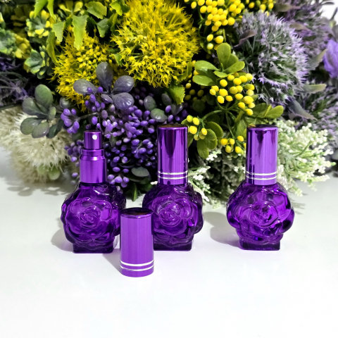 Sticlute din sticla mov 12 ml cu pulverizator pentru parfum [3]
