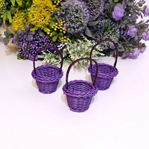 Cosulet mov pentru aranjamente florale cu tortita [5]