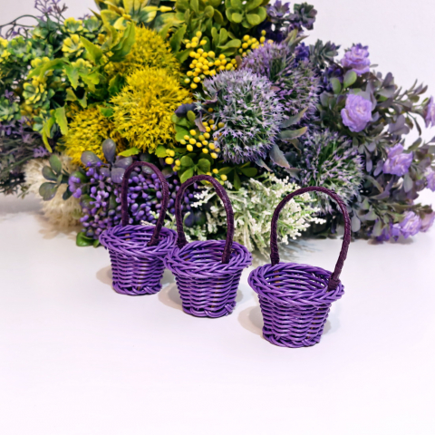 Cosulet mov pentru aranjamente florale cu tortita [2]