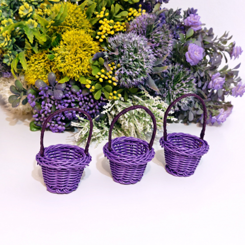 Cosulet mov pentru aranjamente florale cu tortita [3]