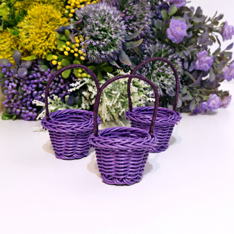 Cosulet mov pentru aranjamente florale cu tortita [4]
