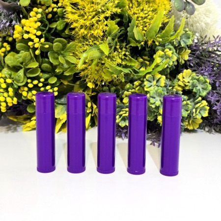 Recipiente pentru creme si balsam de buze sau ruj - Tuburi mov pentru balsam de buze sau ruj 5g