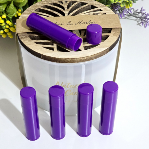 Tuburi mov pentru balsam de buze sau ruj 5g [4]