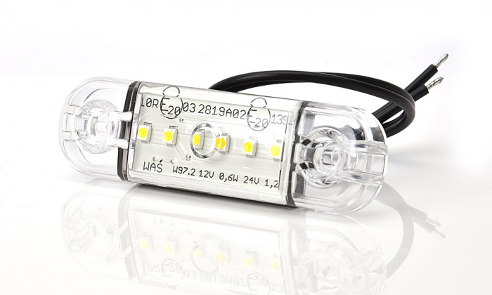 Lampă LED pentru poziție față, delimitare contur, lumină albă, WAS cod produs 713 [3]