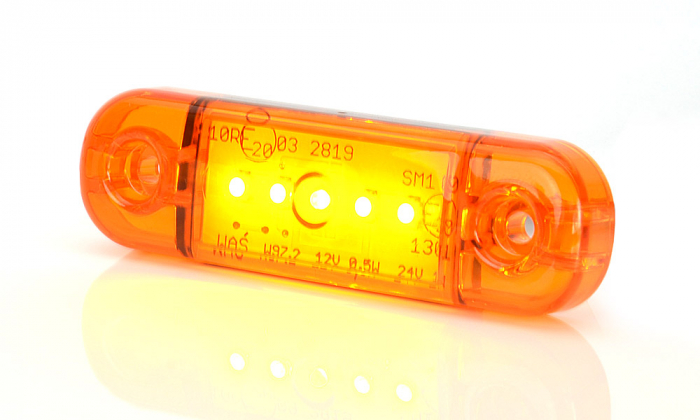 Lampă LED pentru poziție, delimitare contur,  lumină portocalie WAS Cod produs 711 [2]
