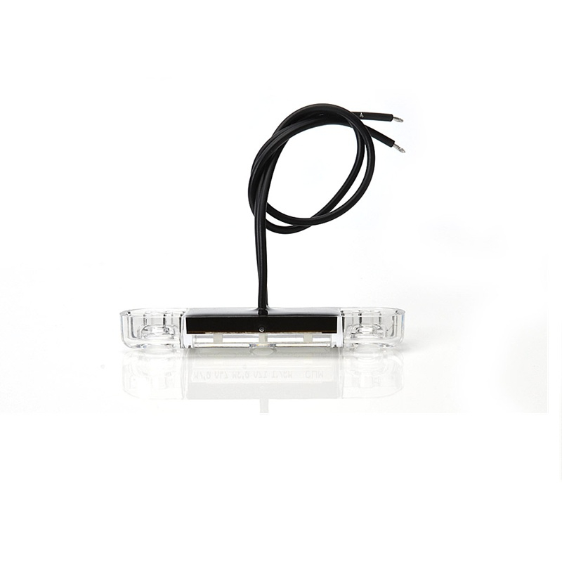 Lampă poziție față/marcaj contur LED, albă, model subțire WAS 713, 5 LED-uri, pentru 12V-24V. [4]