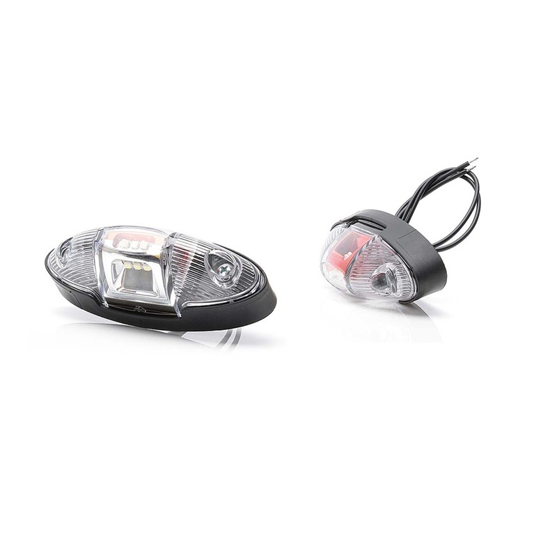 Lampă lumină gabarit poziție față / spate / laterală 12–24V, alb/roșu – WAS 817/I [2]