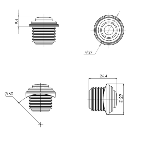 Lampă LED delimitare față WAS 668 12–24V albă [4]